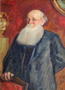 Portrett av den revolusjonære grev Piotr Kropotkin, 1919 (tempera på lerret)